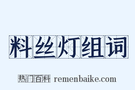 料丝灯组词是什么意思的图片